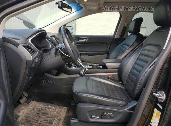 2FMPK3J94HBC10937 2017 FORD EDGE Черный Вид салона спереди
