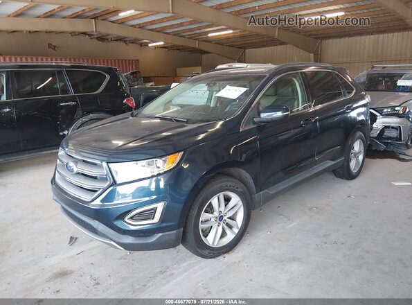 2FMPK3J94HBC24935 2017 FORD EDGE Blue წინა მარცხენა ხედი სამი მეოთხედიდან