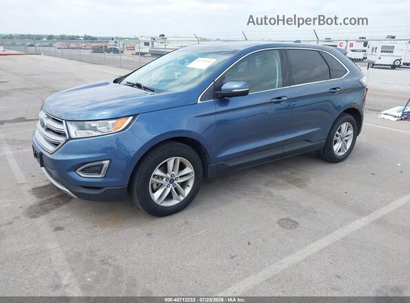2FMPK3J94JBC38405 2018 FORD EDGE Синий Передняя левая четверть