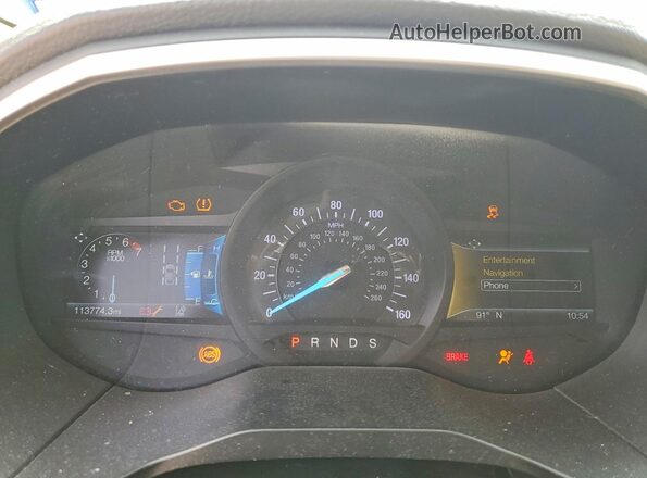 2FMPK3J94KBB21179 2019 FORD EDGE White ხელსაწყოთა პანელის ხედი