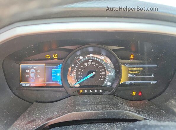 2FMPK3J94LBB53471 2020 FORD EDGE White Вид щитка приладів