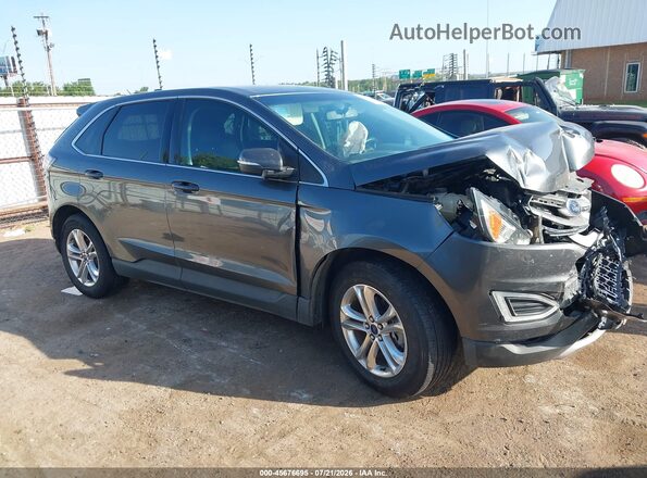 2FMPK3J95GBC23503 2016 FORD EDGE Gray უკანა სალონის ხედი
