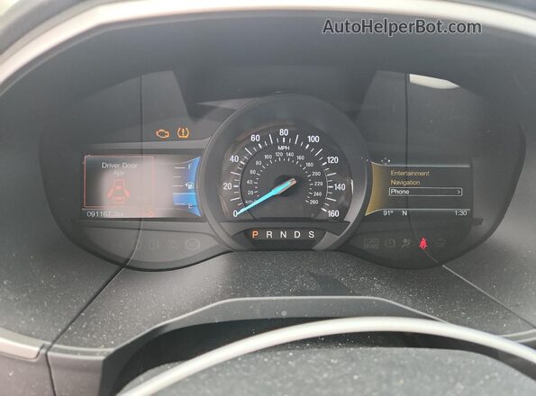 2FMPK3J95HBC41288 2017 FORD EDGE Red Instrument cluster view