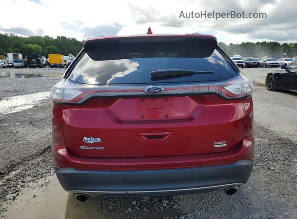 2FMPK3J95JBC53639 2018 FORD EDGE Red Вид ззаду