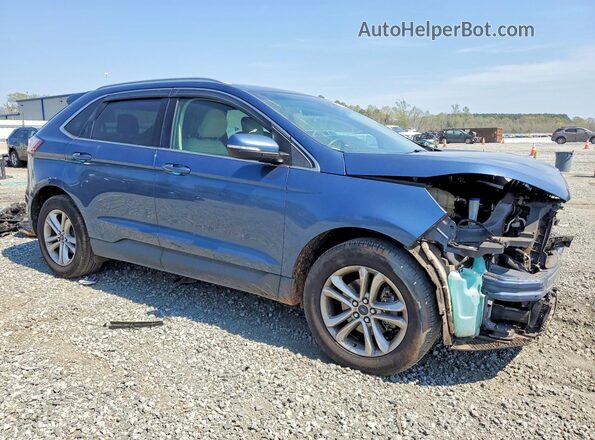 2FMPK3J95KBB08103 2019 FORD EDGE Blue Передня права чверть