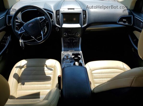 2FMPK3J95KBB08103 2019 FORD EDGE Blue Вид панелі приладів