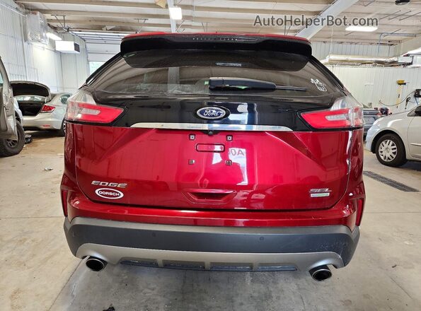2FMPK3J95KBB60086 2019 FORD EDGE Red უკანა ხედი