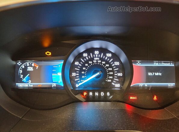 2FMPK3J95KBB60086 2019 FORD EDGE Red ხელსაწყოთა პანელის ხედი