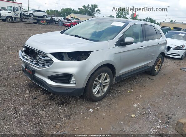 2FMPK3J95KBB81455 2019 FORD EDGE Серебряный Передняя левая четверть