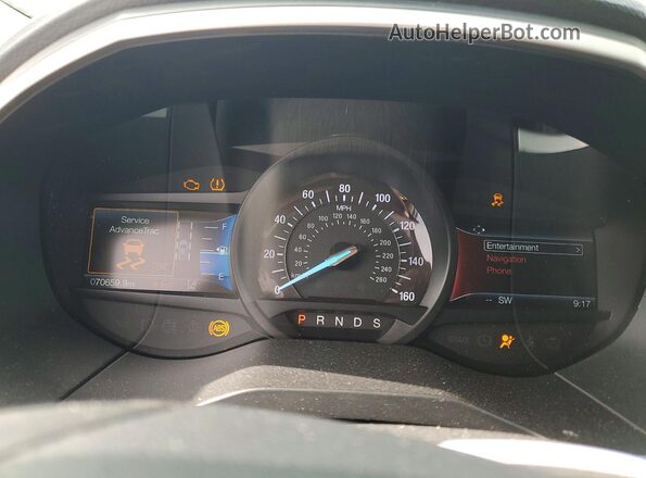 2FMPK3J95LBB18292 2020 FORD EDGE Gray Вид щитка приладів
