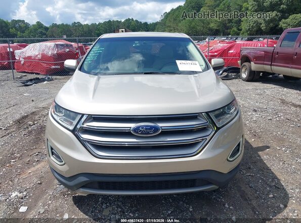 2FMPK3J97HBC07160 2017 FORD EDGE Beige Вид щитка приладів