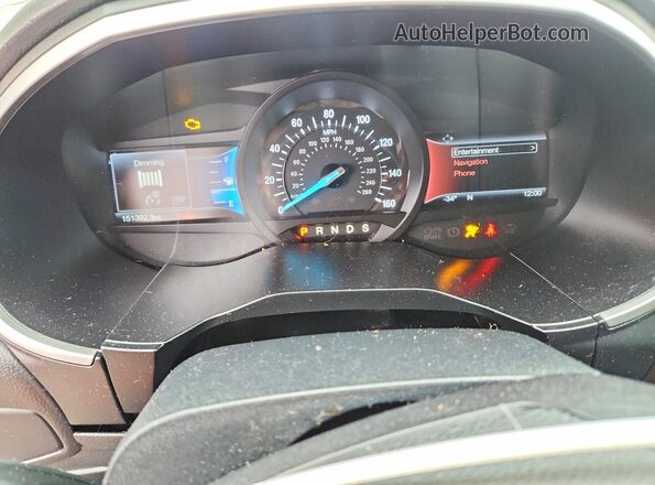 2FMPK3J97HBC41258 2017 FORD EDGE Black ხელსაწყოთა პანელის ხედი