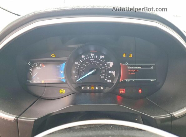 2FMPK3J97JBC47275 2018 FORD EDGE Silver Вид щитка приладів