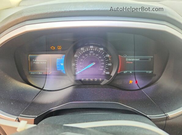 2FMPK3J98HBB30783 2017 FORD EDGE White Widok zestawu wskaźników