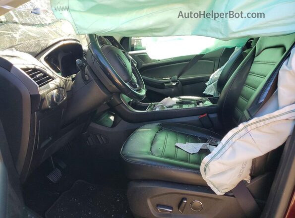 2FMPK3J98KBB26790 2019 FORD EDGE Бордовый Вид салона спереди