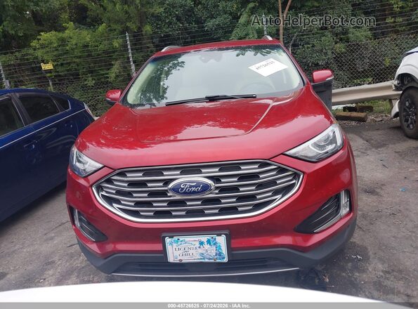 2FMPK3J98KBB40110 2019 FORD EDGE Red Вид щитка приладів