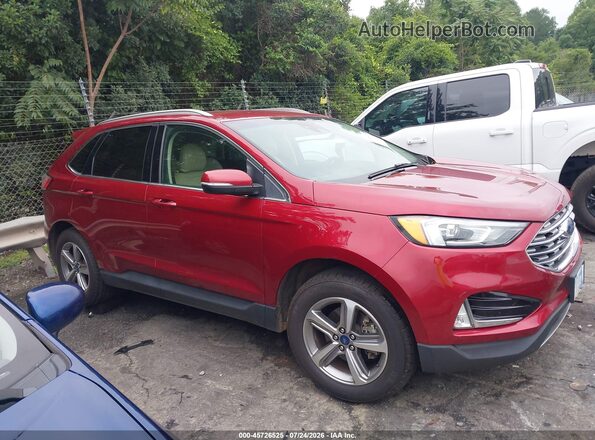 2FMPK3J98KBB40110 2019 FORD EDGE Red Вид задньої частини салону
