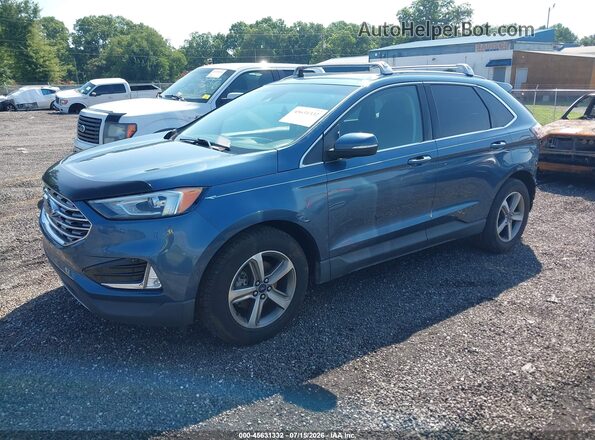 2FMPK3J98KBC15730 2019 FORD EDGE Blue წინა მარცხენა ხედი სამი მეოთხედიდან