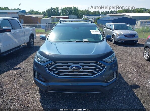 2FMPK3J98KBC15730 2019 FORD EDGE Blue ხელსაწყოთა პანელის ხედი