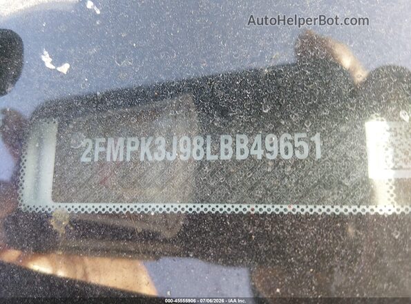 2FMPK3J98LBB49651 2020 FORD EDGE White ძრავის განყოფილების ხედი