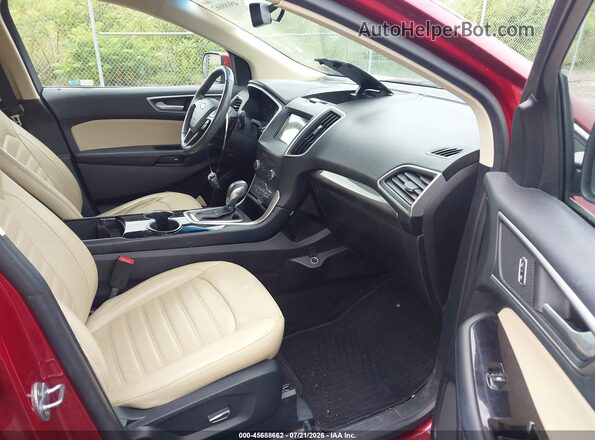 2FMPK3J99HBC01246 2017 FORD EDGE Красный Вид салона спереди