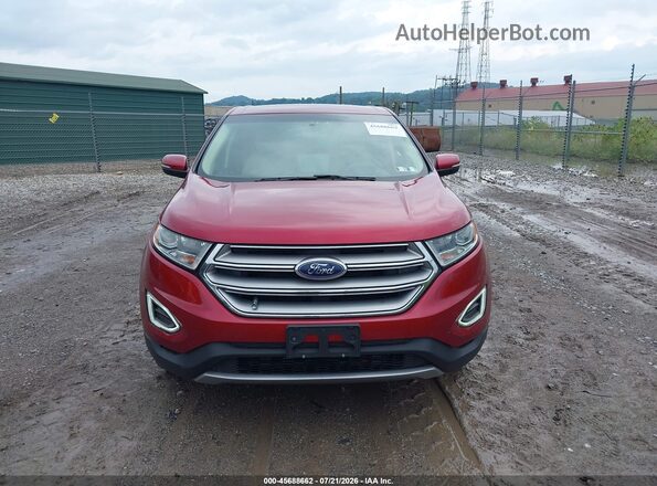 2FMPK3J99HBC01246 2017 FORD EDGE Красный Вид щитка приборов