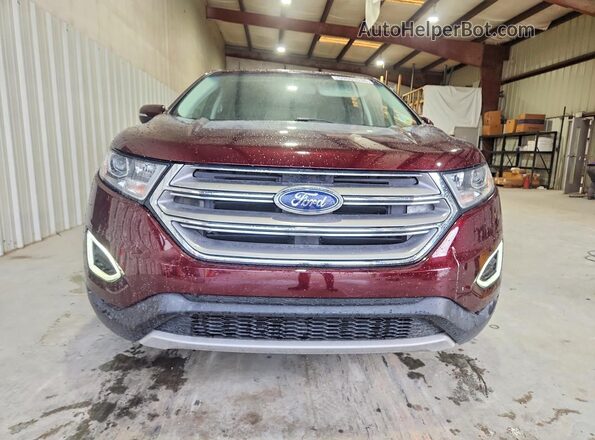 2FMPK3J99JBB70537 2018 FORD EDGE Burgundy Front view