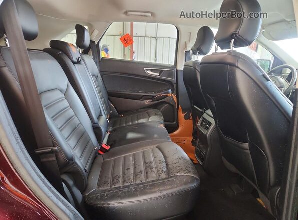 2FMPK3J99JBB70537 2018 FORD EDGE Burgundy Rear seats view
