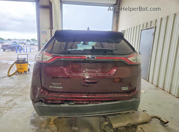 2FMPK3J99JBB70537 2018 FORD EDGE Burgundy Rear view