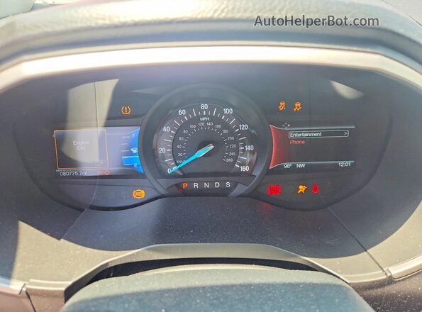 2FMPK3J9XHBB09658 2017 FORD EDGE Red Вид щитка приладів