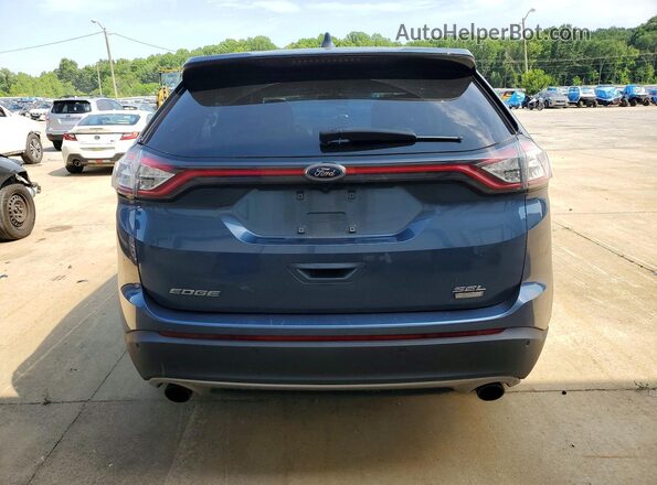 2FMPK3J9XJBC15355 2018 FORD EDGE Blue Widok z tyłu