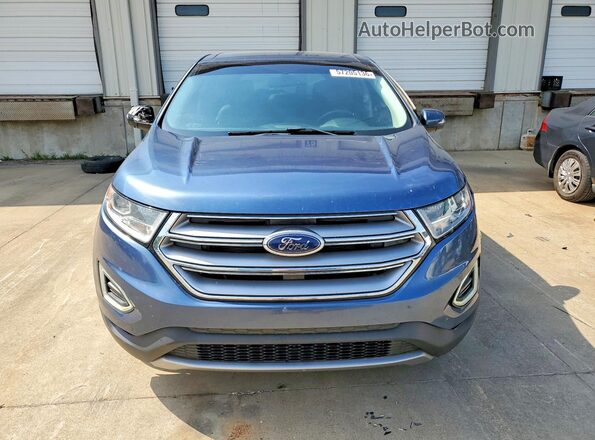 2FMPK3J9XJBC15355 2018 FORD EDGE Blue Widok z przodu