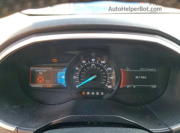2FMPK3J9XJBC15355 2018 FORD EDGE Blue Widok zestawu wskaźników