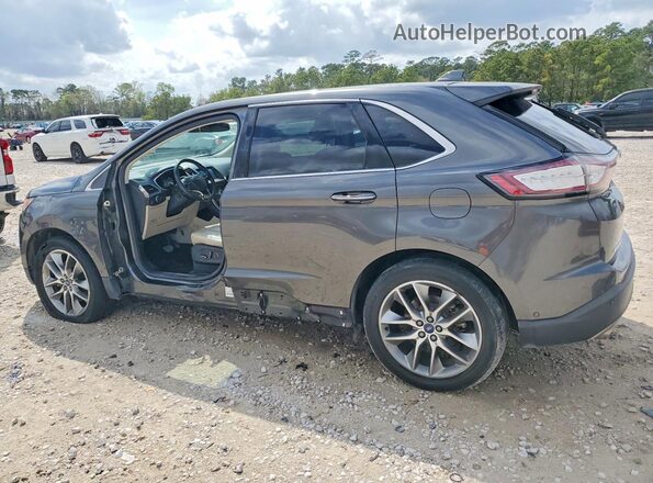 2FMPK3K80JBC51139 2018 FORD EDGE Gray Trasero izquierdo