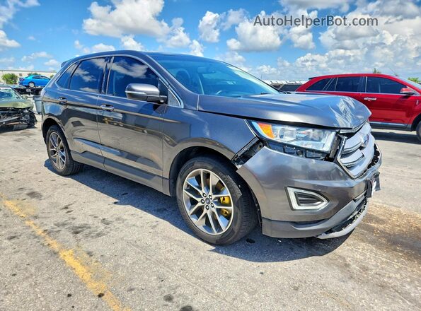 2FMPK3K82GBC33802 2016 FORD EDGE Gray Delantero derecho