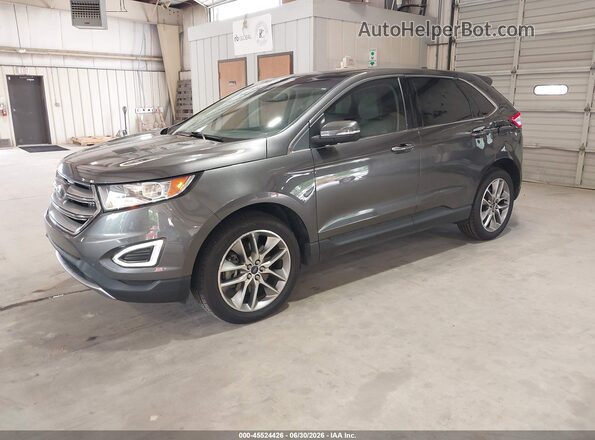 2FMPK3K82HBC40542 2017 FORD EDGE Gray Передня ліва чверть