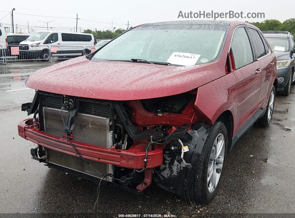 2FMPK3K83GBB92015 2016 FORD EDGE Red წინა მარცხენა ხედი სამი მეოთხედიდან