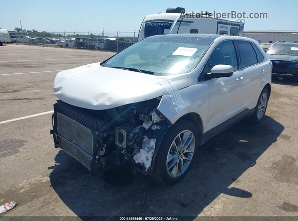 2FMPK3K83HBC09848 2017 FORD EDGE White წინა მარცხენა ხედი სამი მეოთხედიდან