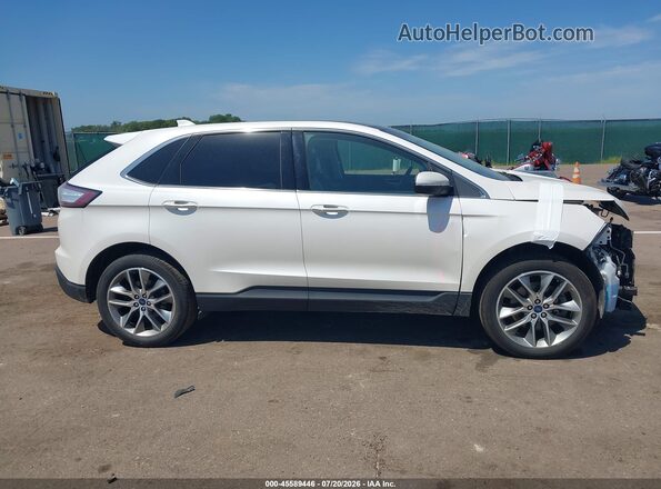 2FMPK3K83HBC09848 2017 FORD EDGE White უკანა სალონის ხედი