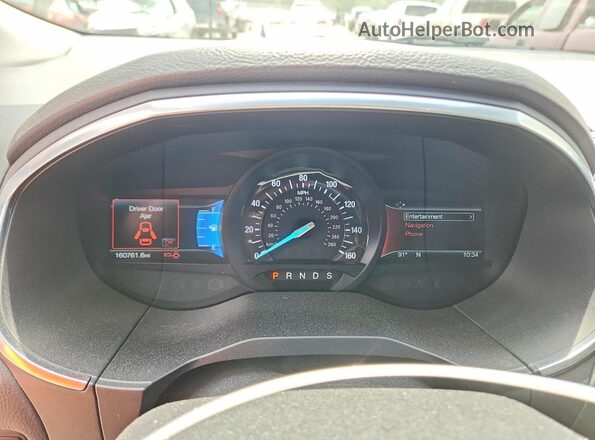 2FMPK3K83HBC58922 2017 FORD EDGE Gray Widok zestawu wskaźników
