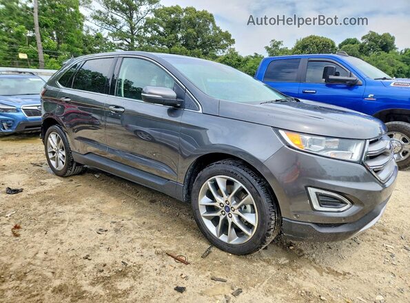 2FMPK3K83HBC58922 2017 FORD EDGE Gray Przód prawy