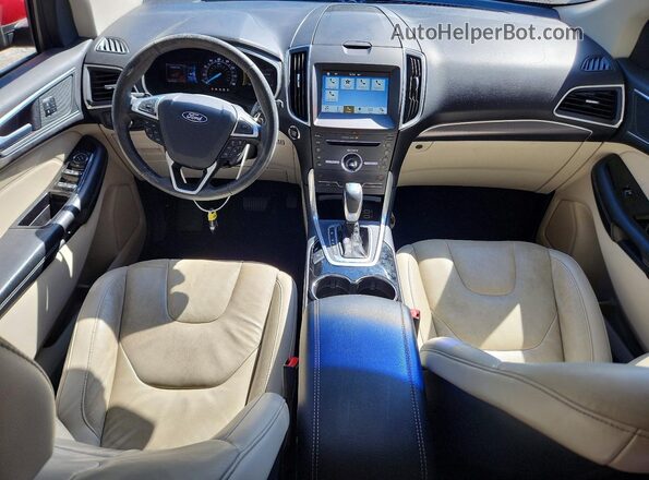 2FMPK3K84GBB76650 2016 FORD EDGE Red Widok deski rozdzielczej