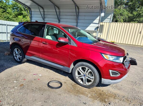 2FMPK3K84GBB76650 2016 FORD EDGE Red Przód prawy