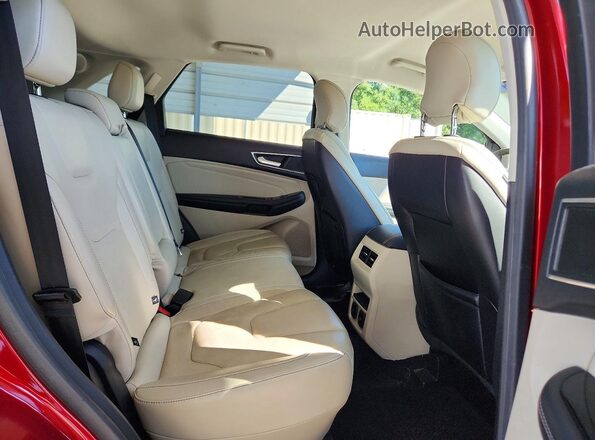 2FMPK3K84GBB76650 2016 FORD EDGE Red Widok wnętrza z tyłu
