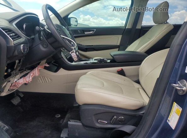 2FMPK3K85JBC51993 2018 FORD EDGE Blue Widok wnętrza z przodu