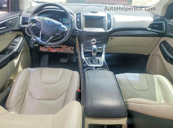 2FMPK3K85JBC51993 2018 FORD EDGE Blue Widok deski rozdzielczej