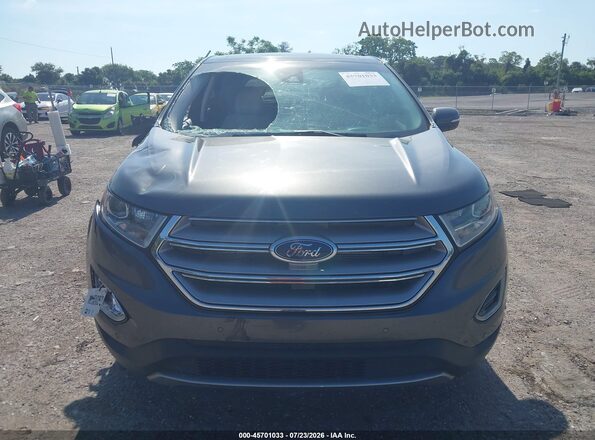 2FMPK3K86JBB12018 2018 FORD EDGE Gray Widok zestawu wskaźników