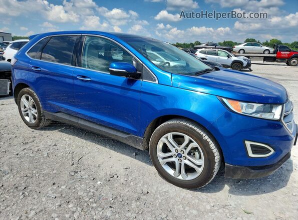 2FMPK3K87JBC51591 2018 FORD EDGE Синий Передняя правая четверть