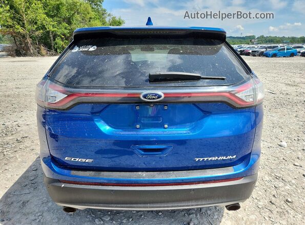 2FMPK3K87JBC51591 2018 FORD EDGE Синий Вид сзади
