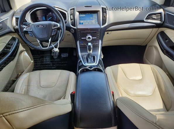 2FMPK3K87JBC51591 2018 FORD EDGE Синий Вид панели приборов